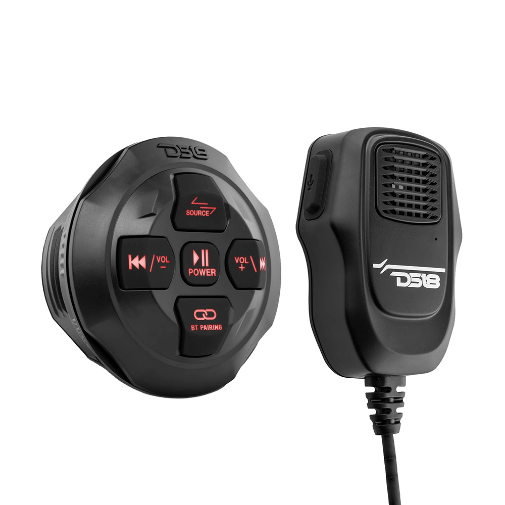 DS18 - Waterproof Universal Bluetooth - Streaming Audio Receiver, with Controller & Microphone