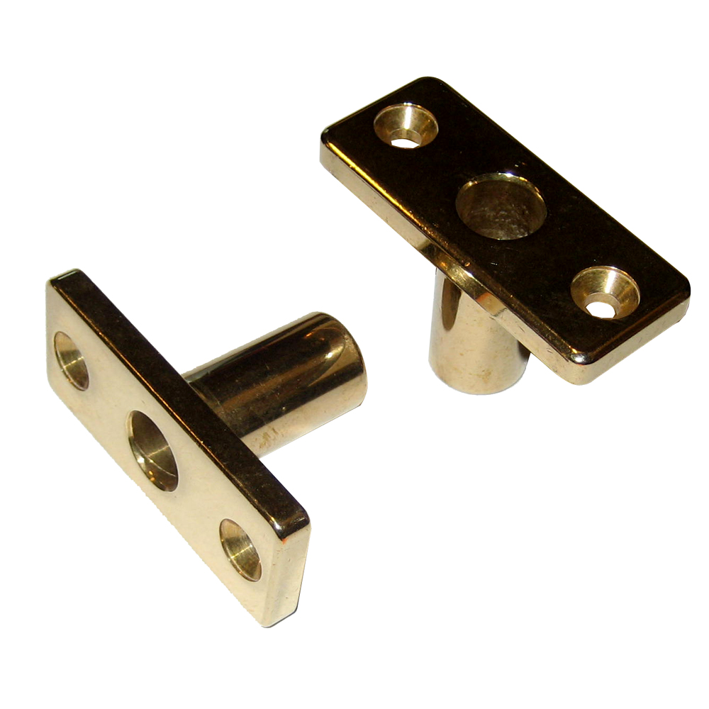 Perko Top Mount Rowlock Sockets, Manganese Bronze, 2-3/8 x 7/8 x 1 in, 2pk