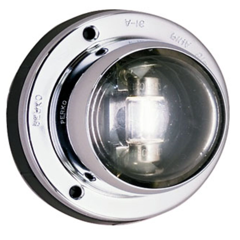 Perko 0945 Vertical Mount Stern Light, Polished SS, 12V, 2-Mile Visibility