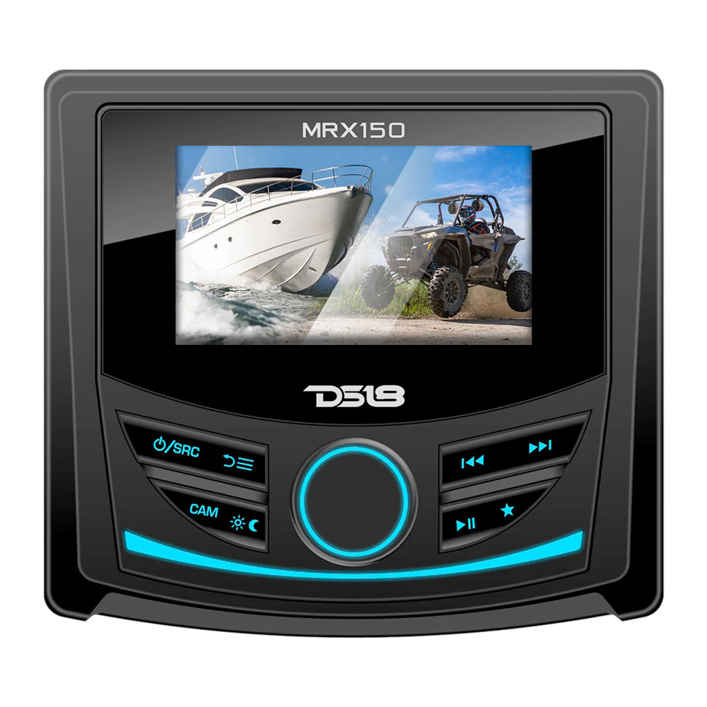 DS18 - Powersports Head Unit - With 3" Color TFT Display, Bluetooth, 4 x 40W