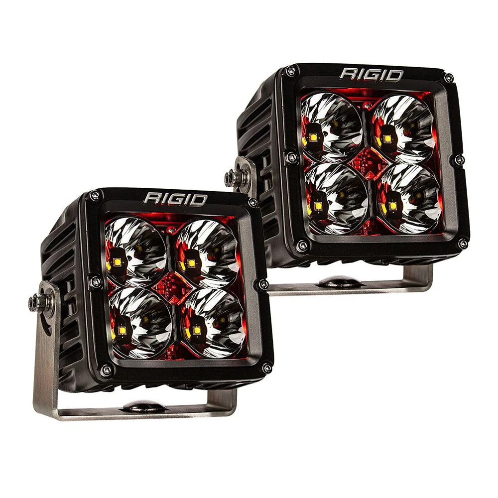 RIGID Industries - Radiance Pod Light XL - Black Case, With Red Backlight, Pair