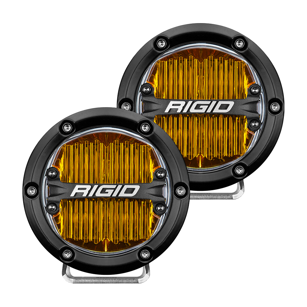 RIGID Industries - 360-Series 4" SAE Fog Light - Yellow Light, Black Housing