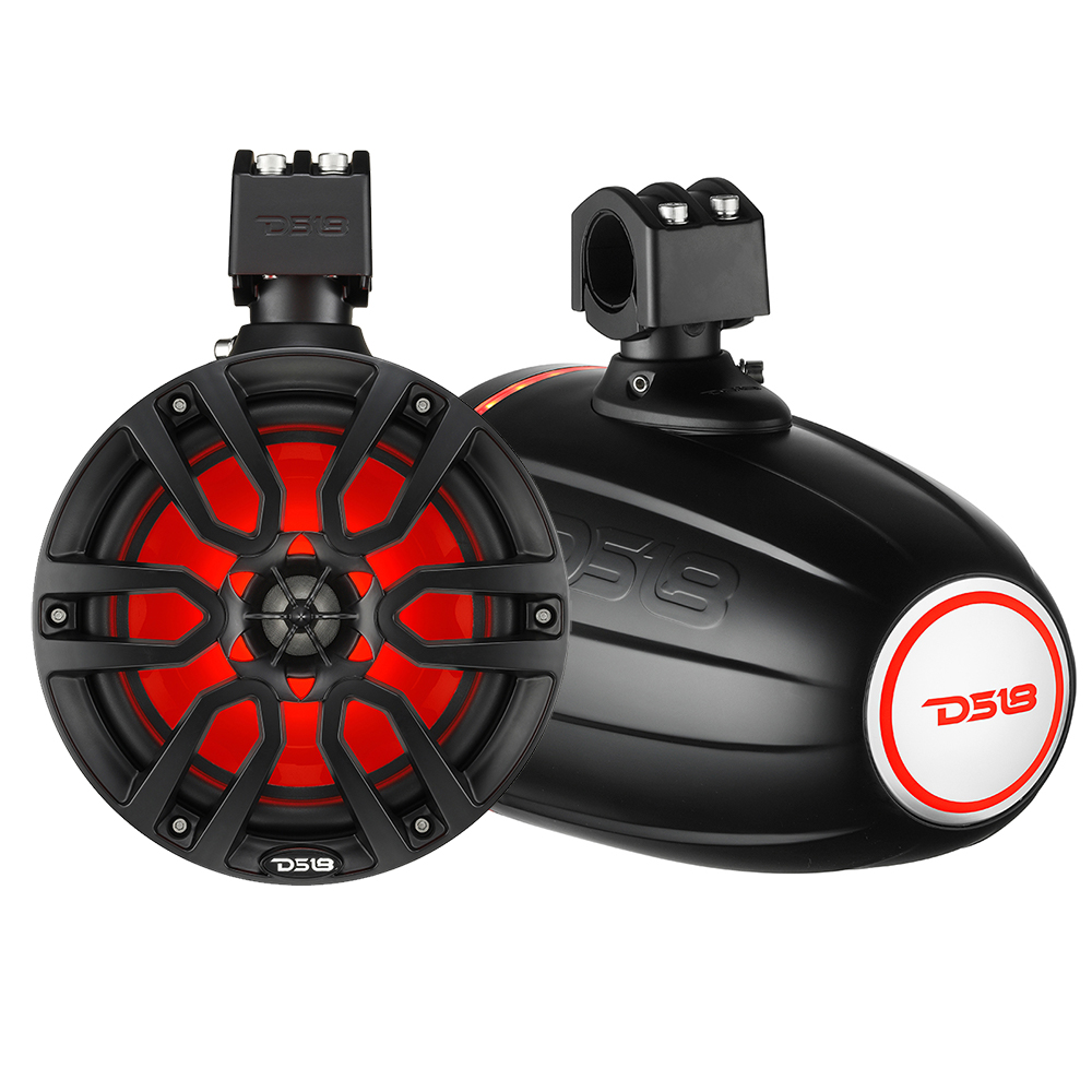 DS18 - X Series HYDRO 6.5" Wakeboard Pod Tower Speaker - With RGB LED Light, 300W