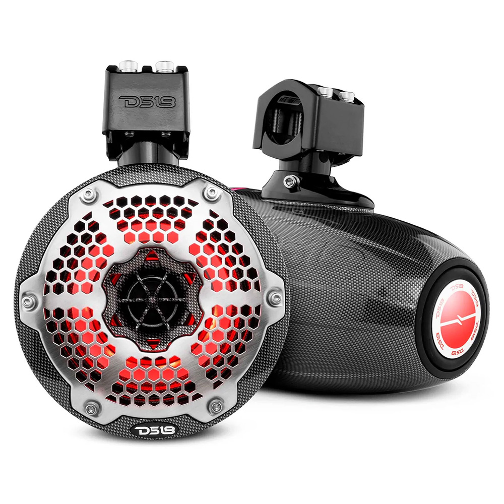 DS18 - X Series HYDRO 2-Way Wakeboard Pod Tower Speakers RGB Lights - Black