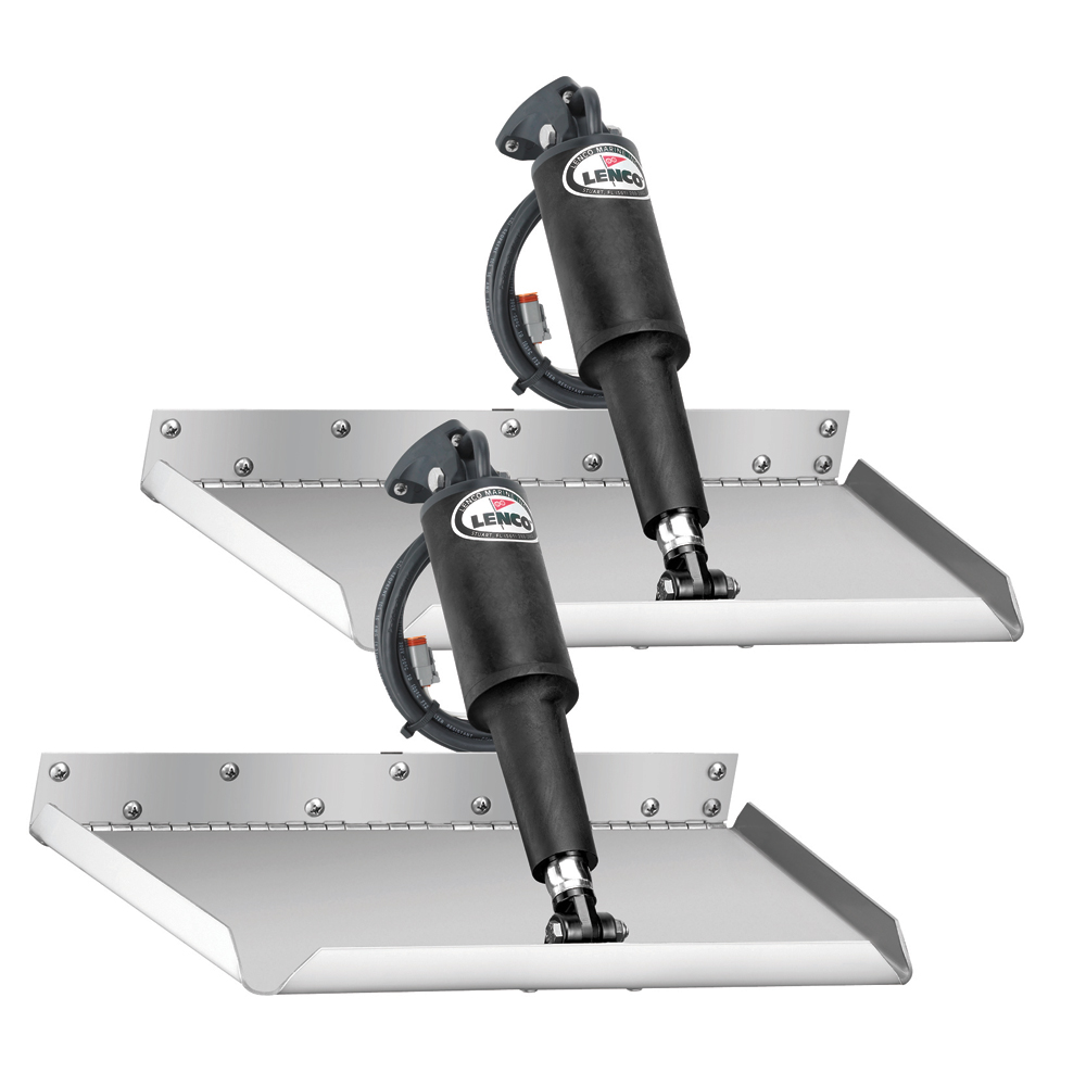 Lenco Marine - 12" x 9" Trim Tab Kit - Edge Mount, Without Switch, 12V