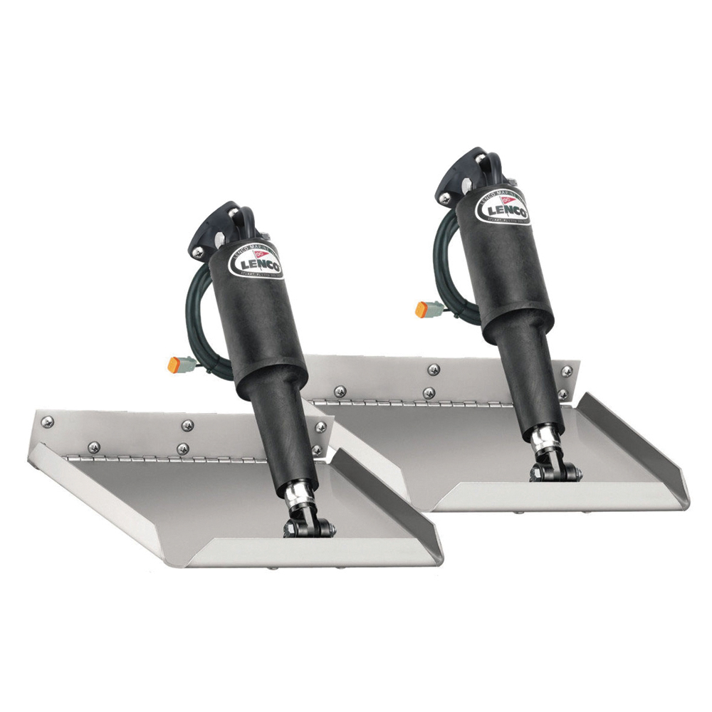 Lenco Marine - Edge Mount Trim Tab Kit - With Switch Kit, 9" x 9", 12V