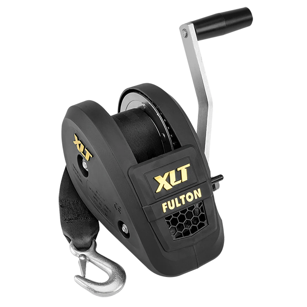 Fulton - Single Speed Winch - 20' Strap Included, Black Cover
