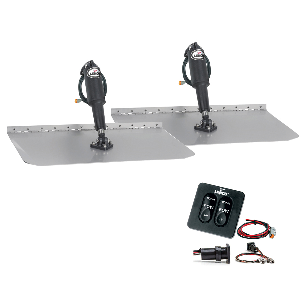 Lenco Marine - 12"x12" Standard Trim Tab Kit - With Standard Integrated Switch 12V