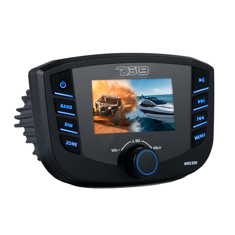 DS18 - Marine Headunit TFT Screen - 3 Zones, 4V Output, Bluetooth, RDS 4x50 Watts