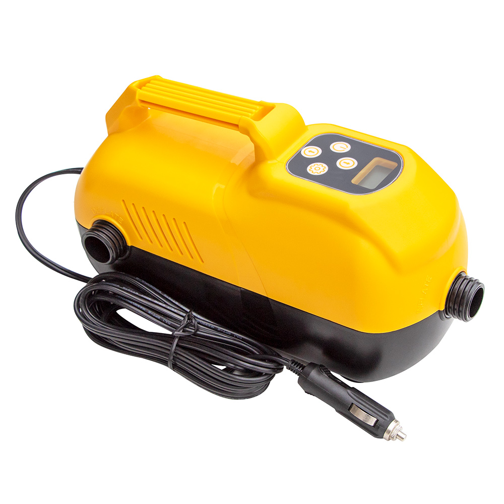 Solstice Watersports - 2-Stage High Volume High Pressure Digital Pump - With Car/Battery Adapter Kit
