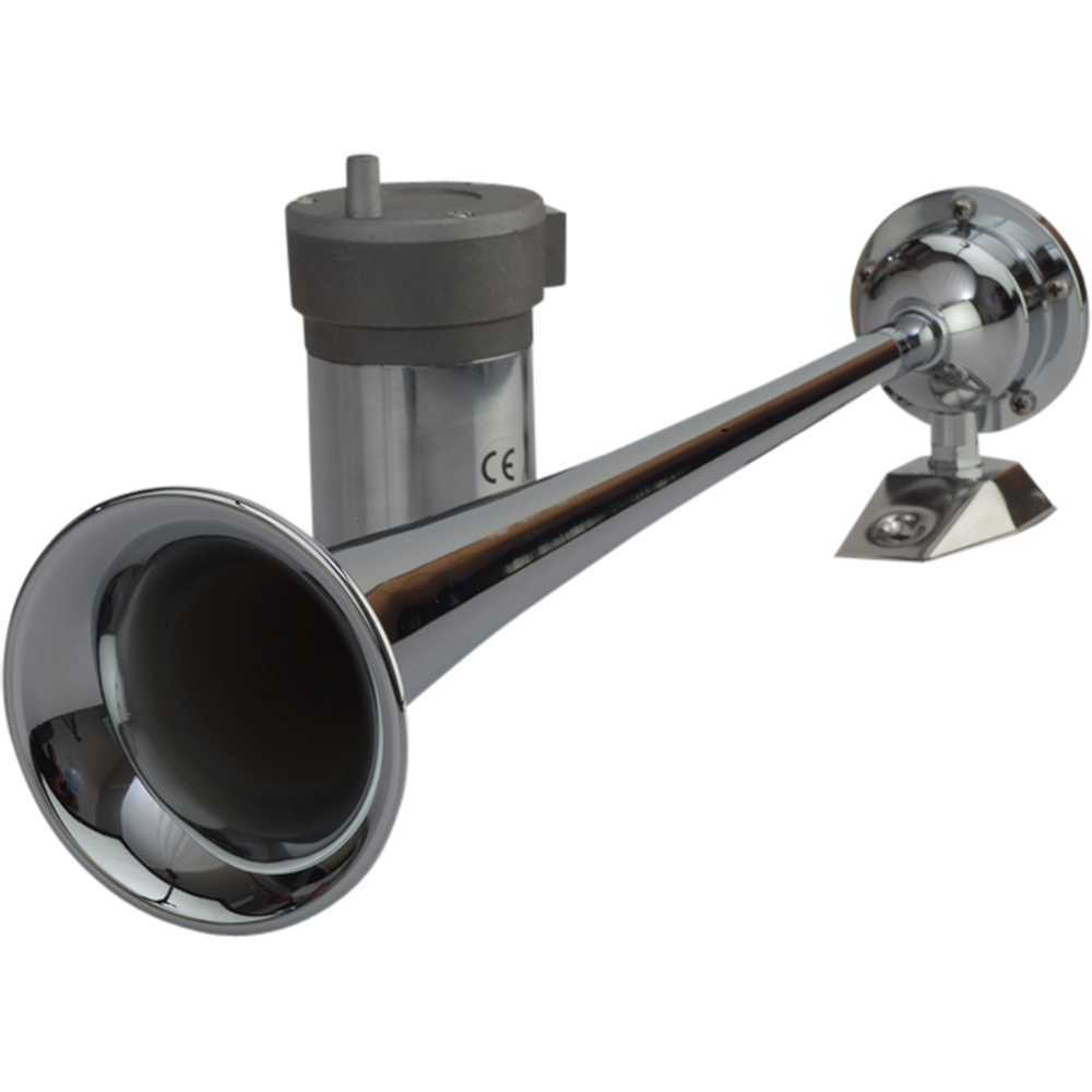Sea-Dog - Chrome Plated Long Trumpet Airhorn - With Compressor