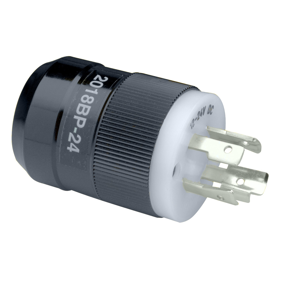 Marinco - Trolling Motor Plug - Male, 12/24V, Black