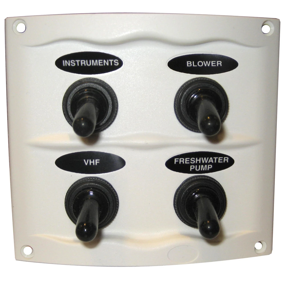 Marinco - Splash Proof Panel - 4 Way, White