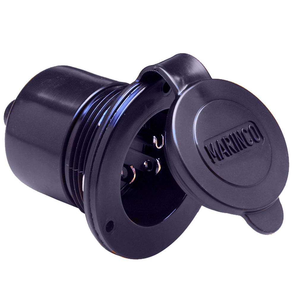 Marinco - Marine On-Board Hard Wired Charger Inlet - 15A, Black