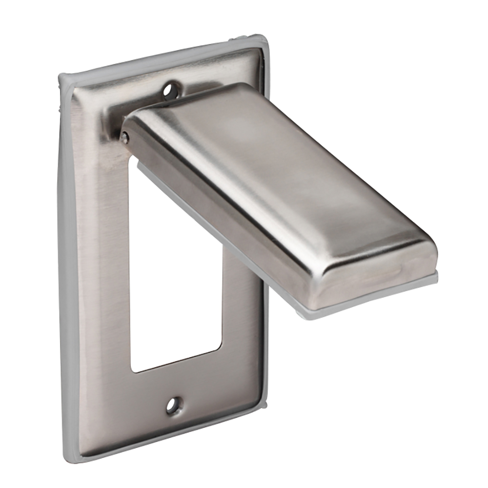 Marinco - Stainless Steel Cover - With Lift Lid, for GFCI Receptacle