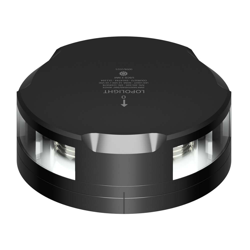 Lopolight Masthead/Anchor LED Navigation Light, For Vessels Under 12m, 2NM, White LED, FB Base, 10-32VDC, IP68, Horizontal Mount