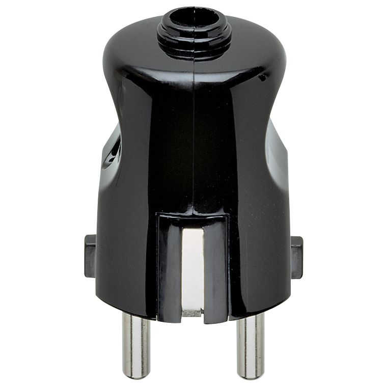 Vimar Supernova German Standard 2P+E Axial Plug, 16A, 250V, IP20, Screw Terminal, Thermoplastic