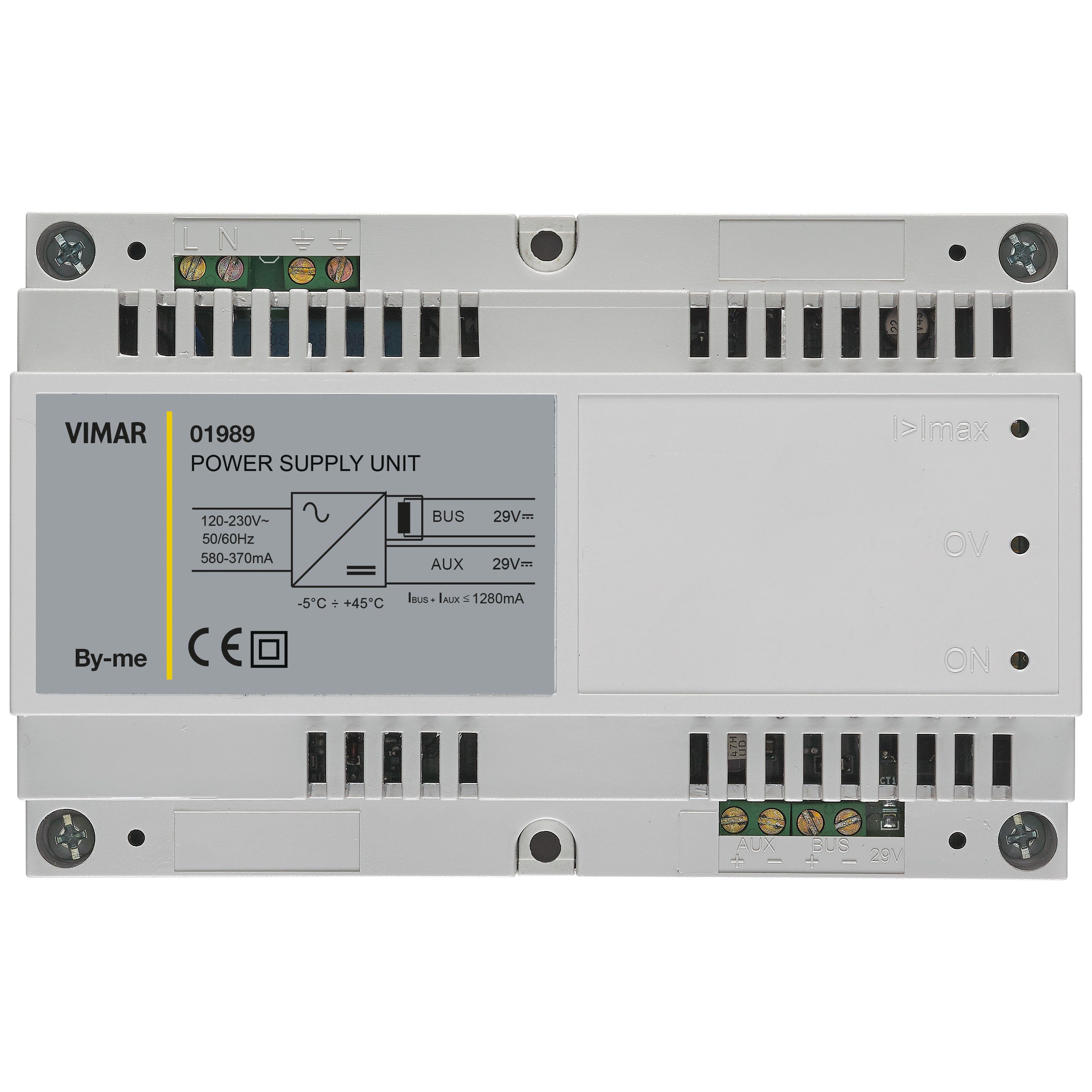 Vimar Bus Power Supply Unit, 29VDC, 1.28A, DIN Rail, Decoupling Coil