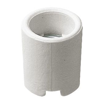 Vimar E14 Lampholder, Porcelain, White Finish, Mounting Base, 3.7 mm Holes, 33 mm Centers