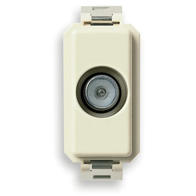 Vimar 8000 Series TV-RD-SAT Coaxial Socket Outlet, 5-2400 MHz, IEC 60169-2 Male Connector