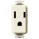Vimar 8000 2P+E USA+SASO Socket Outlet, 15A, 127V AC, IP20, Flush Mount, White RAL 9001