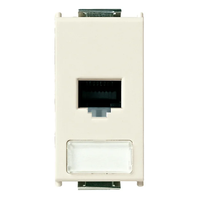 Vimar 8000 Series RJ45 Netsafe Outlet, T568A/B Universal Wiring