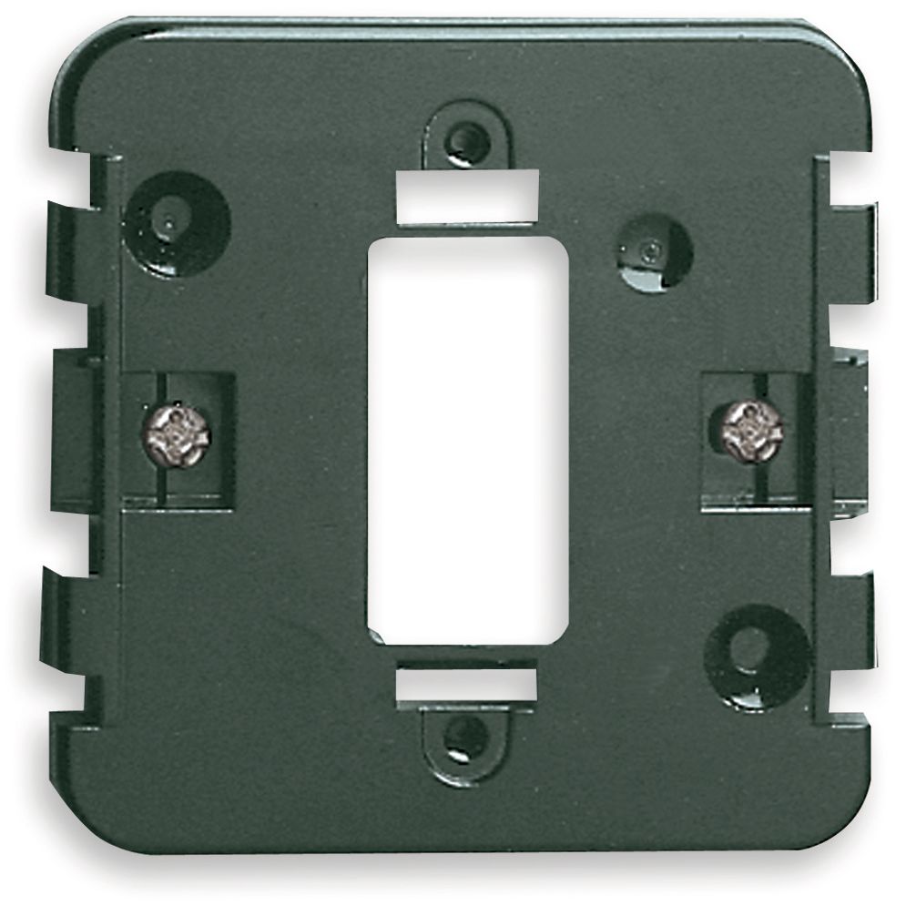 Vimar 8000 1-Module Mounting Frame With Claws, 60 mm Round Box, Black