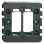 Vimar 8000 Series 2-Module Mounting Frame, With Claws, For 60mm Round Flush Box, Black