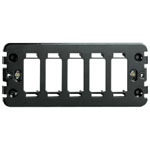 Vimar 8000 5-Module Mounting Frame, With Screws, Flush-Mount, Black