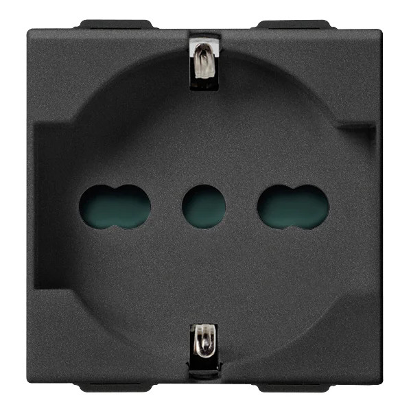 Vimar Neve Up 2P+E 16A Universal SICURY Socket Outlet, 250V, 2-Module