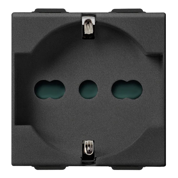 Vimar Neve Up 2P+E 16A Universal SICURY Socket Outlet, 250V, 2-Module