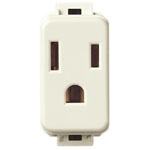 Vimar Linea Classica USA+SASO Socket Outlet, 2P+E, 15A 127V, Flush-Mounted, White RAL 9001, Halogen-Free Thermoplastic