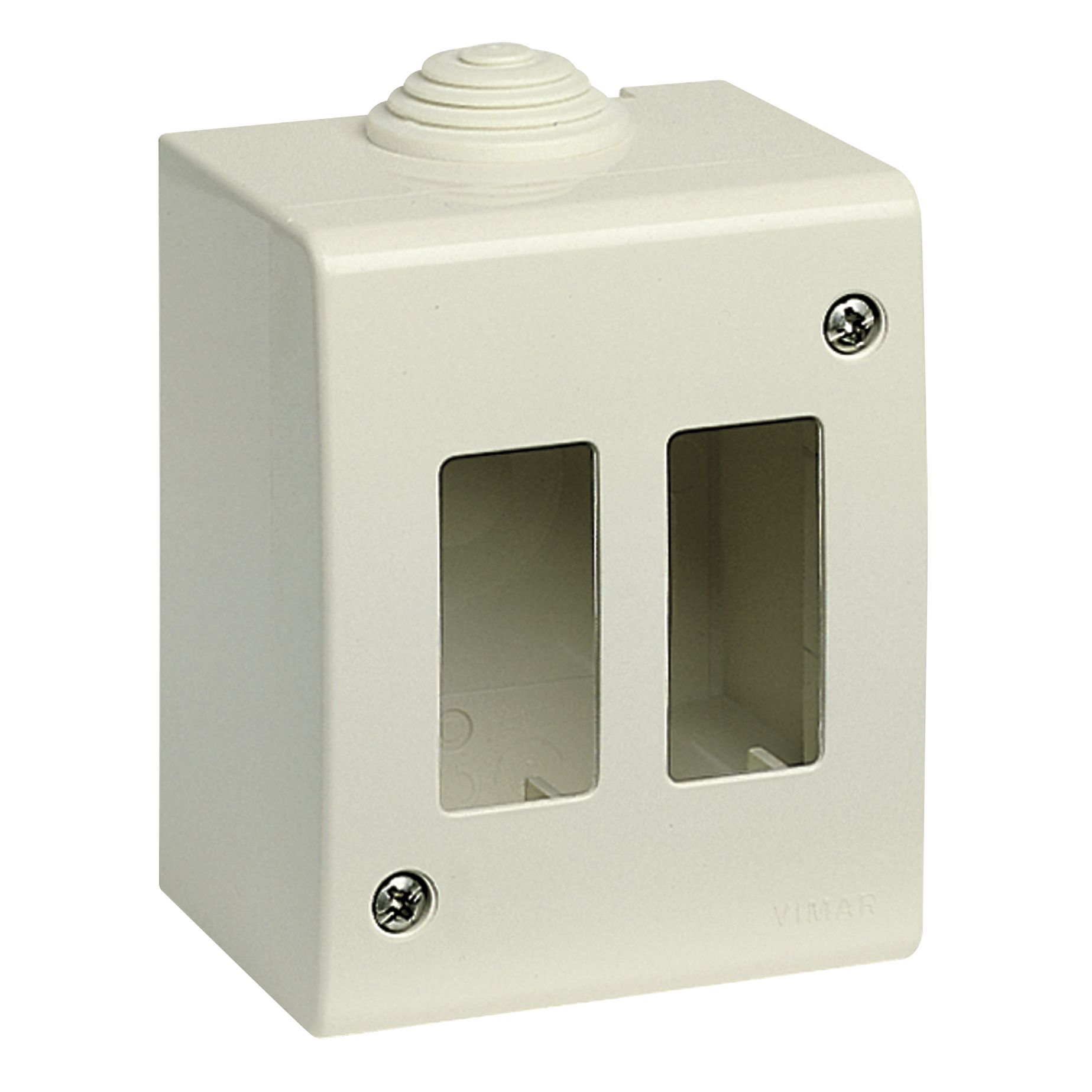 Vimar 8000 IP40 2-Module Surface Enclosure, RAL 7035 Ivory
