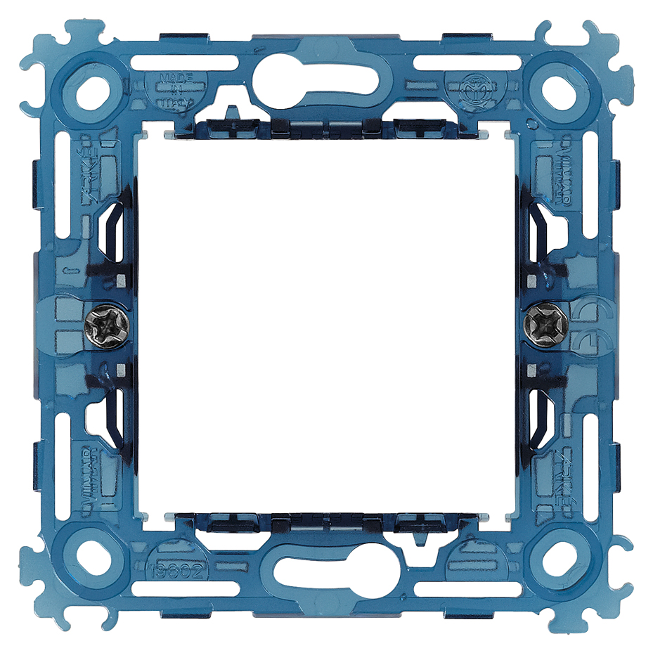 Vimar ARKÉ 2-Module Mounting Frame, For 60 mm Round Boxes, 71 mm Centers, Claw Mount