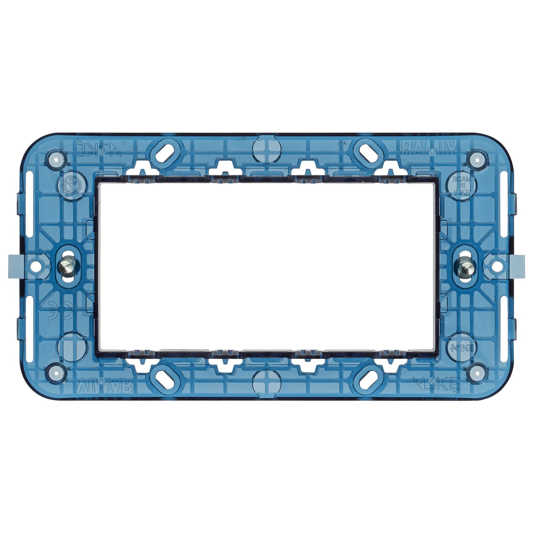 Vimar Arké 4-Module Mounting Frame, With Screws, Thermoplastic, Flush-Mount