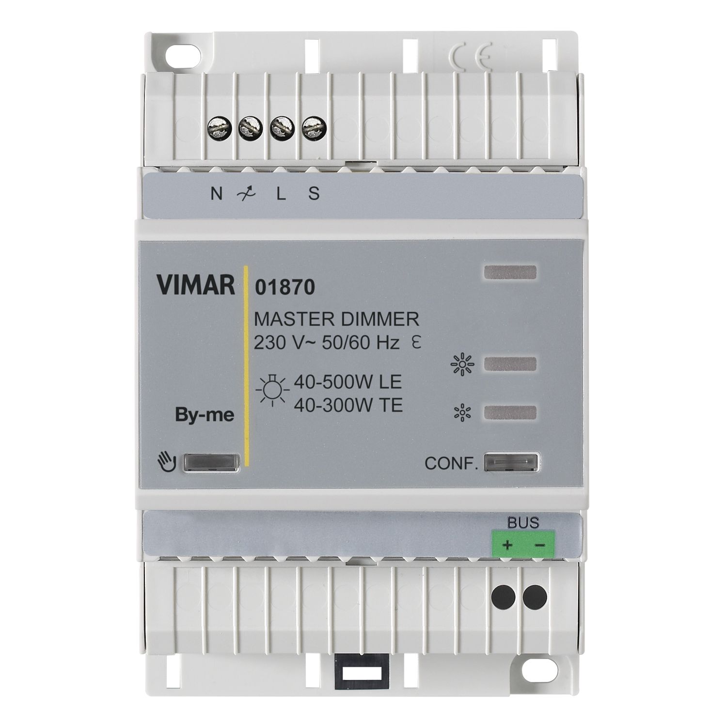 Vimar By-me Plus DIN-Rail Master Dimmer, 230V, Universal/LED Retrofit Loads, IP20
