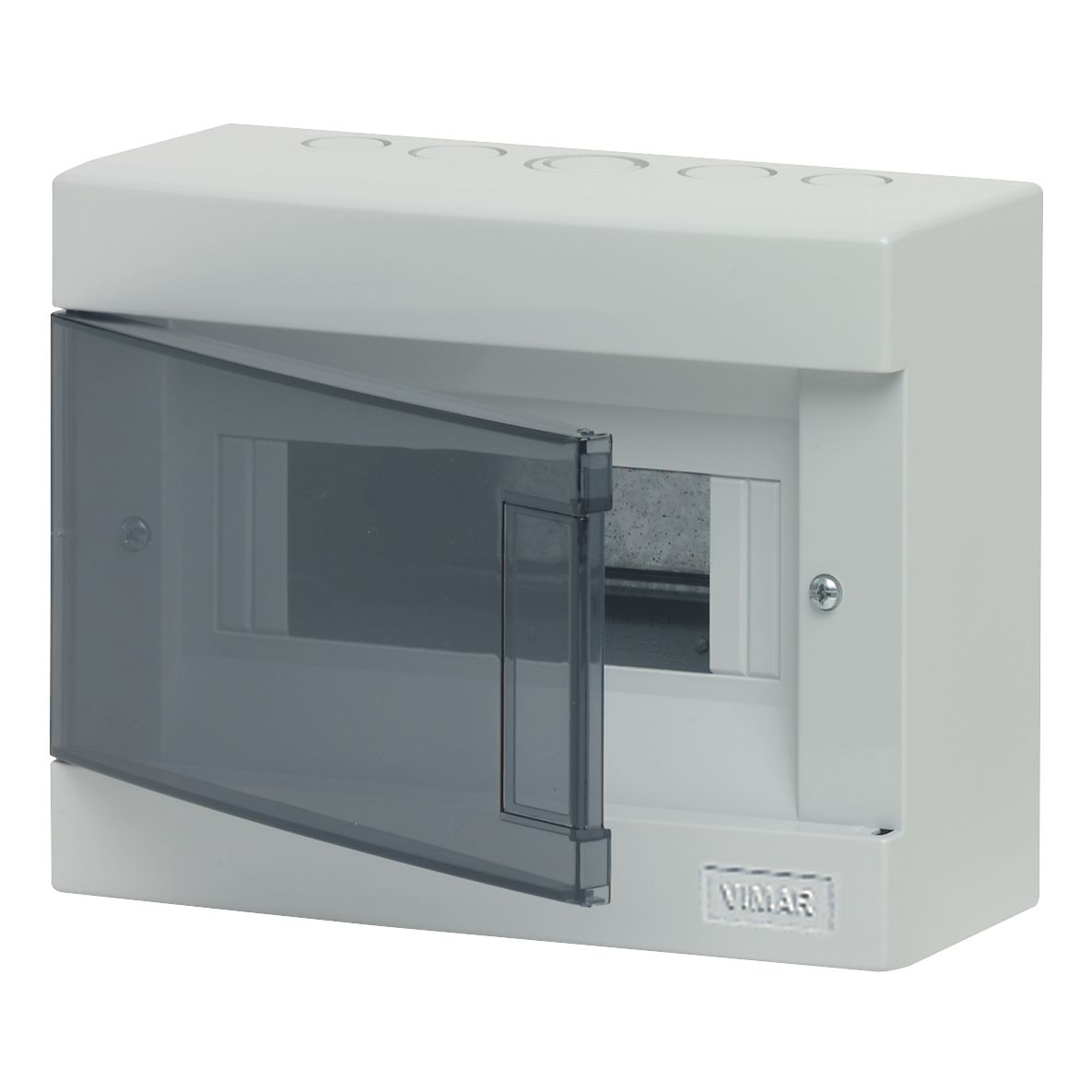 Vimar Surface-Mount Consumer Unit, 8-Module, IP40, Transparent Door, DIN Rail, 215 x 170 x 95 mm