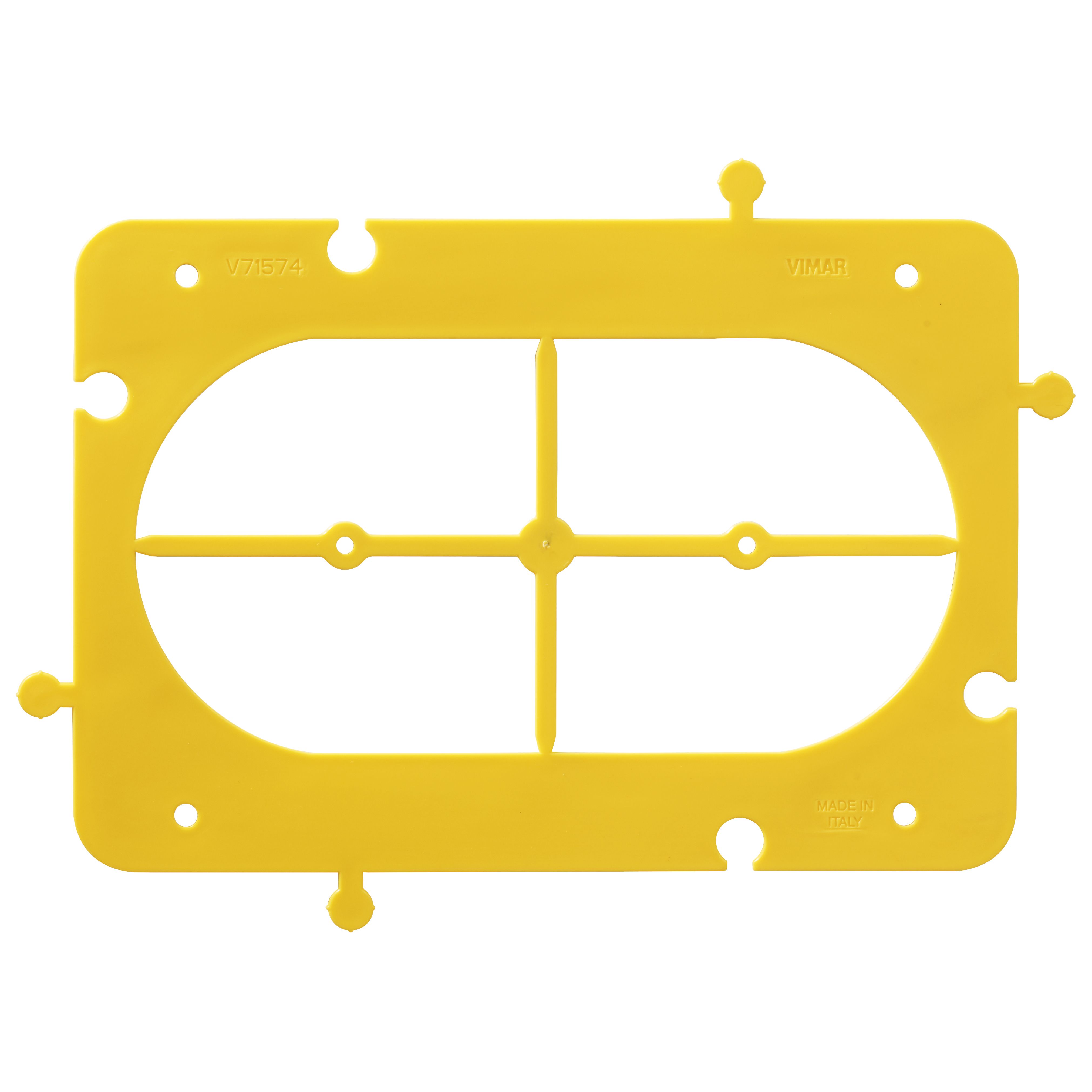 Vimar Accessory for 4-Module Hollow Wall Boxes, Frame, Centering Template, Coupling Joint