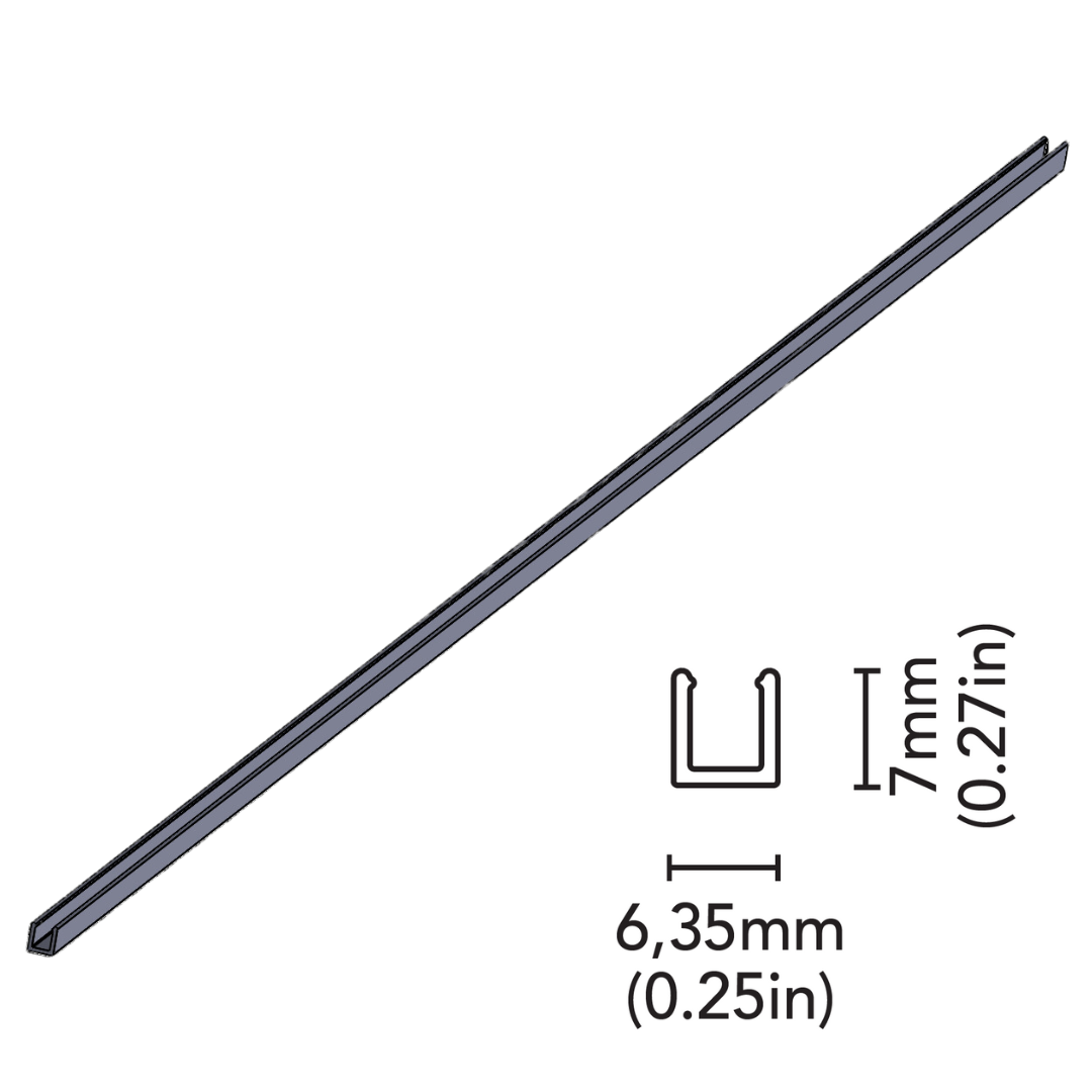 BCM - 1 Meter Aluminum Profile Track - For 5407 Mini Wave Neonflex Side