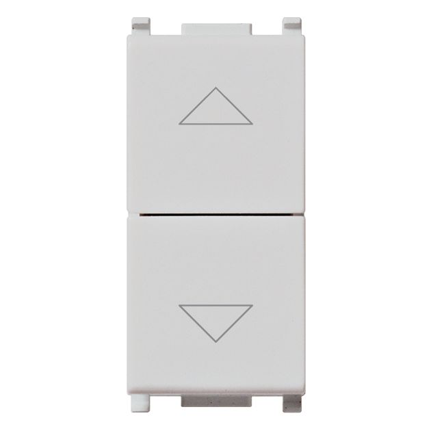 Vimar Plana 3-Position 2-Button 2-Way Switch, 2P, 10AX, 250V, Central OFF Position