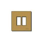 Vimar 8000 Series 2-Module Cover Plate, For 60 mm Round Mounting Boxes, Snap Fixing