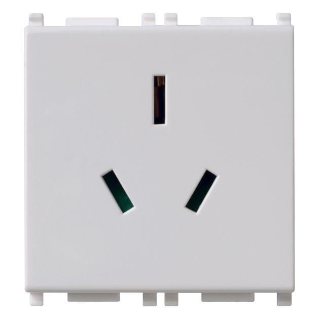 Vimar Plana 2P+E Australian SICURY Socket Outlet, AS/NZS 3112 Type I, 10A, 250V, IP20, Flush Mount