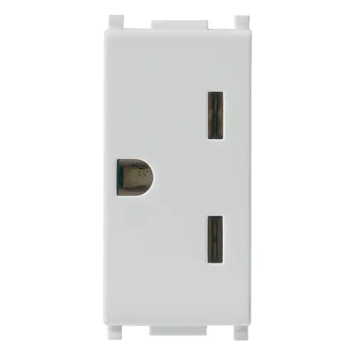 Vimar Plana Series 2P+E American Outlet, 15A, 250V, IP20, Flush-Mounted