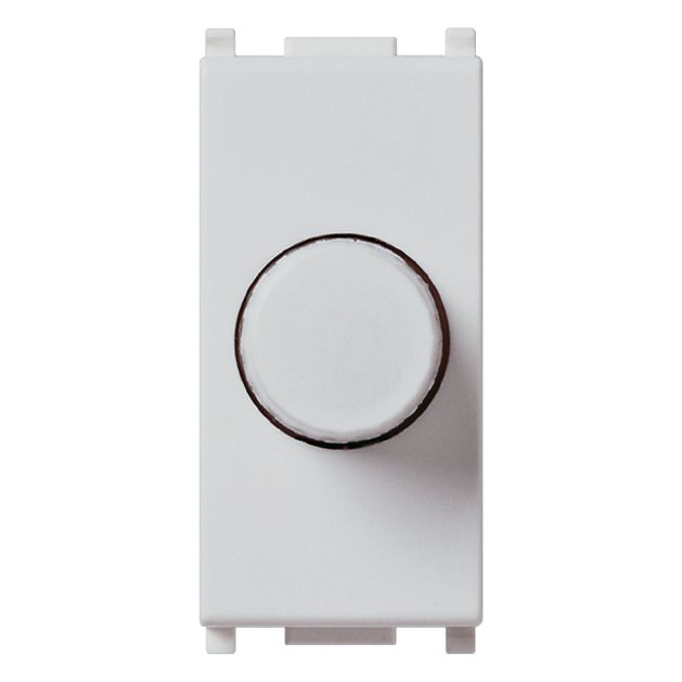 Vimar Plana Dimmer, 230V, 100-500W, For Incandescent Lamps, Push-Push Rotary Control, IP40