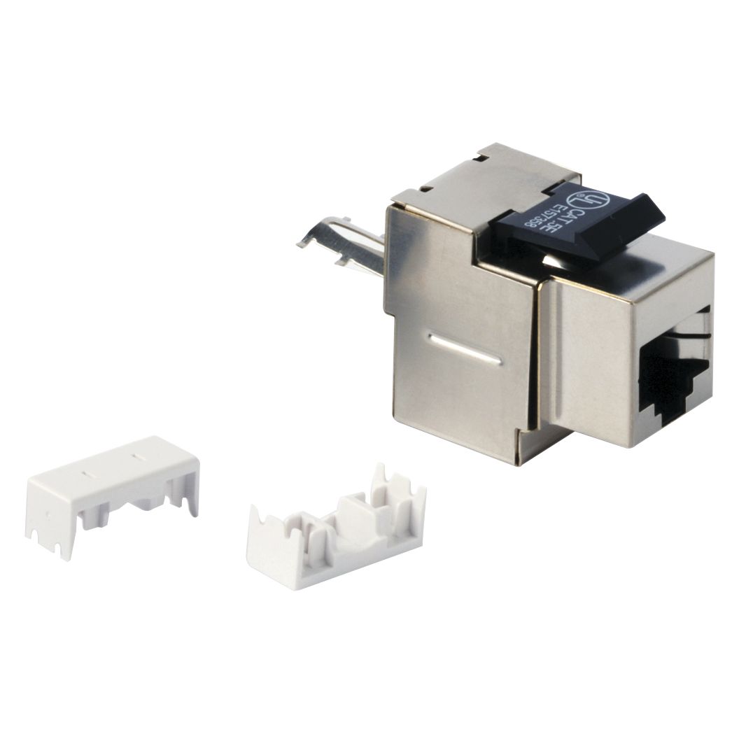 Vimar Netsafe RJ45 Connector, For 03024.E and 03303.E Patch Panels, T568A/B Universal Wiring, 8 Contacts, Insulation-Piercing Terminals