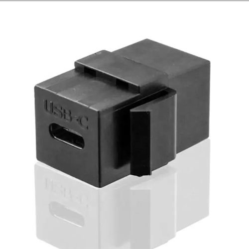 Vimar USB-C Keystone Insert Coupler, Female to Female, Fits Standard Keystone Panels