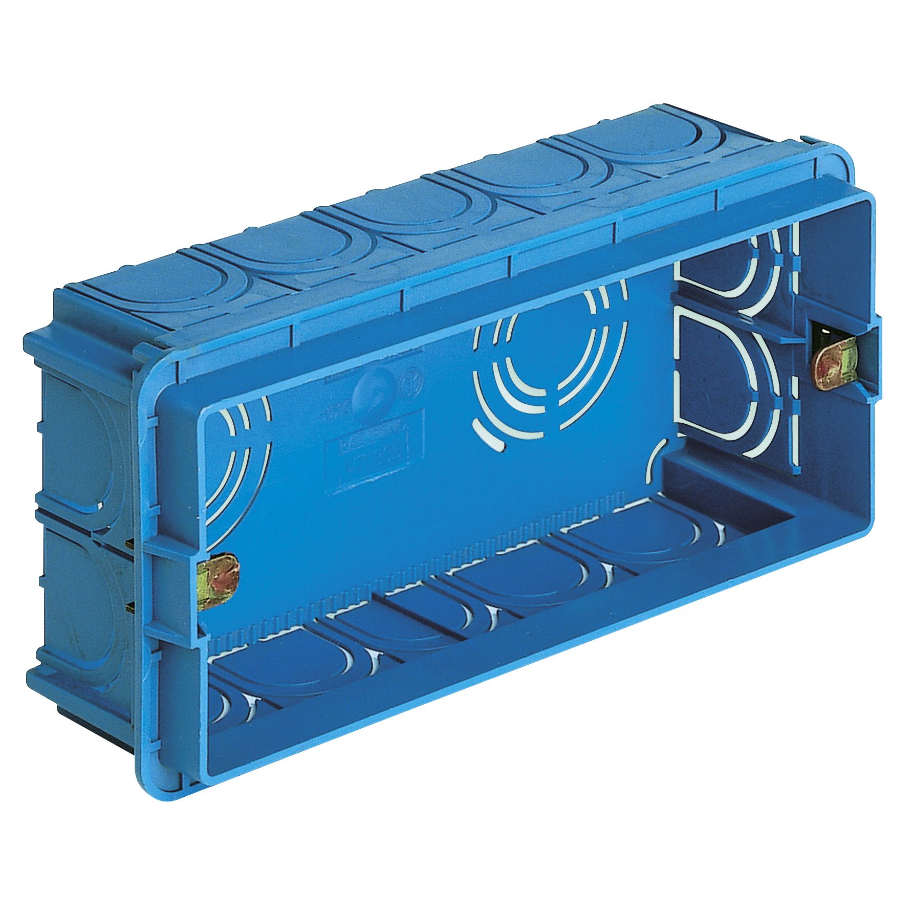 Vimar 5-Module Flush Mounting Box, For Masonry Walls, 20/25 mm Tube, 16 Inlets, Halogen-Free Plastic