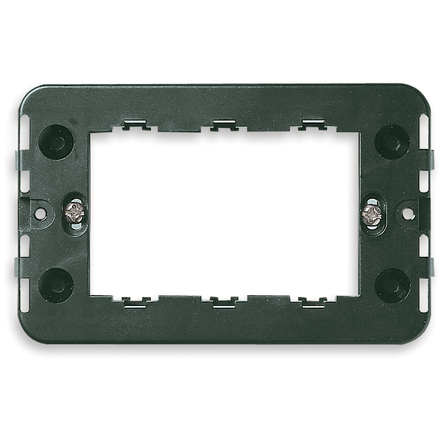 Vimar 8000 Series 3-Module Mounting Frame, For 09968 09973 09974 Boxes, Flush or Surface Mount, With Screws