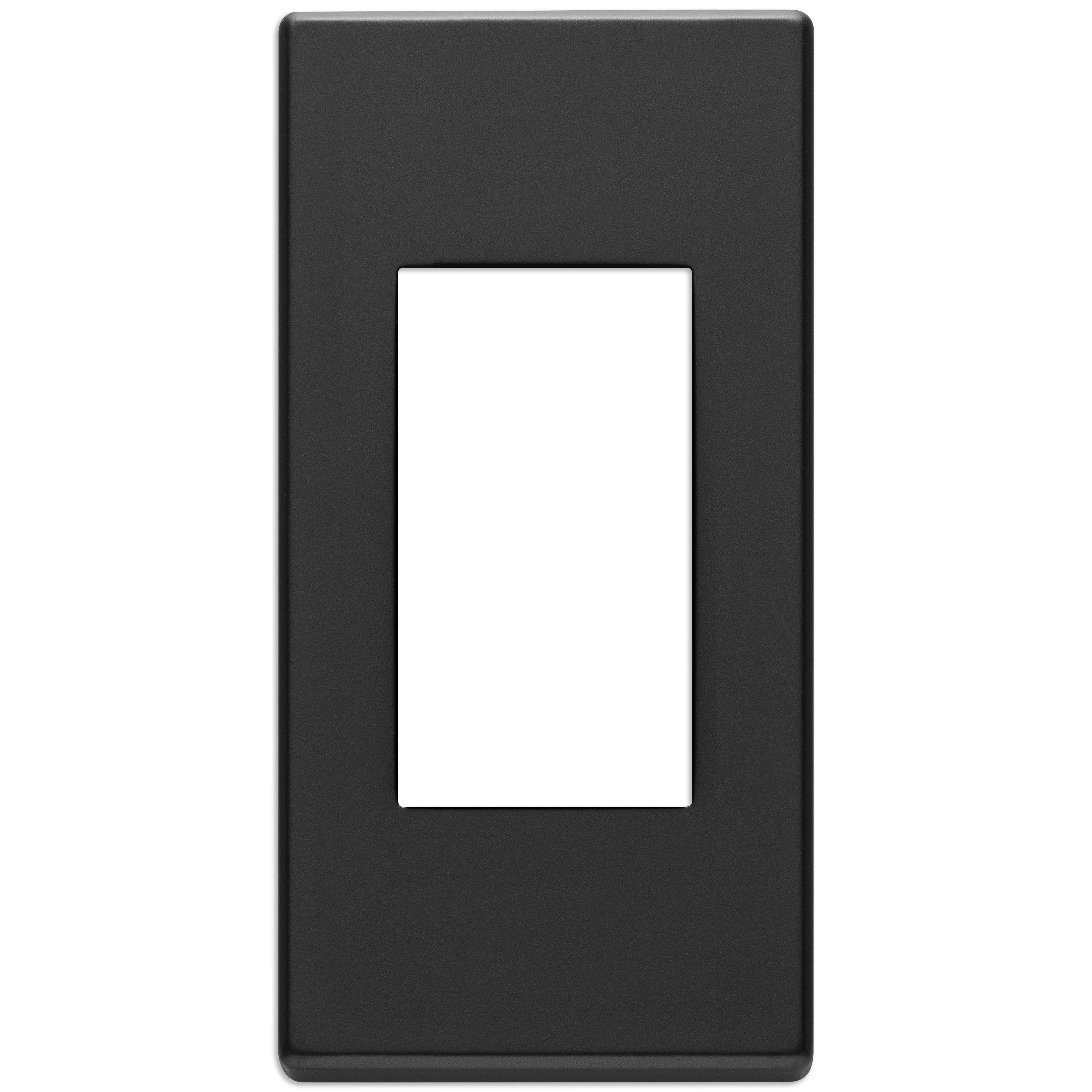 Vimar EIKON 1-Module Cover Plate, Metal, 42 x 82 mm, Clamp Mounting