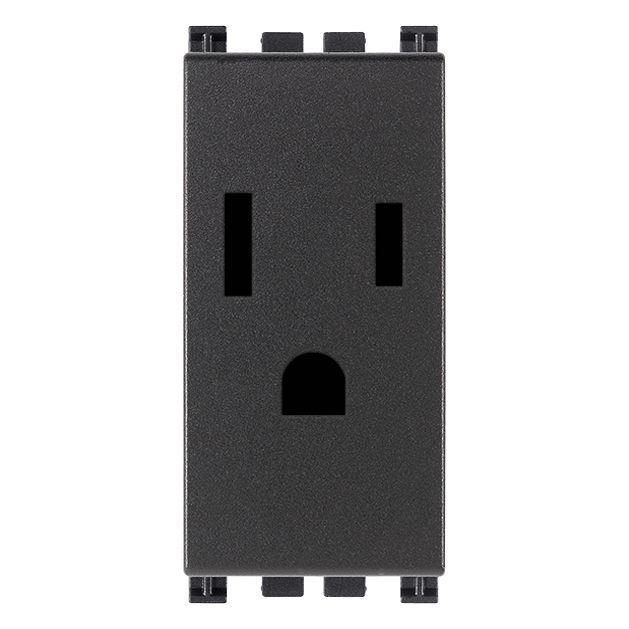 Vimar ARKÉ 2P+E USA Socket Outlet, 15A, 127V, Flush-Mounted, Screw Terminal
